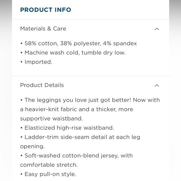 Old Navy High Rise Cropped Lattice Hem Leggings Sark Gray Elastic Waistband New - Picture 5 of 8